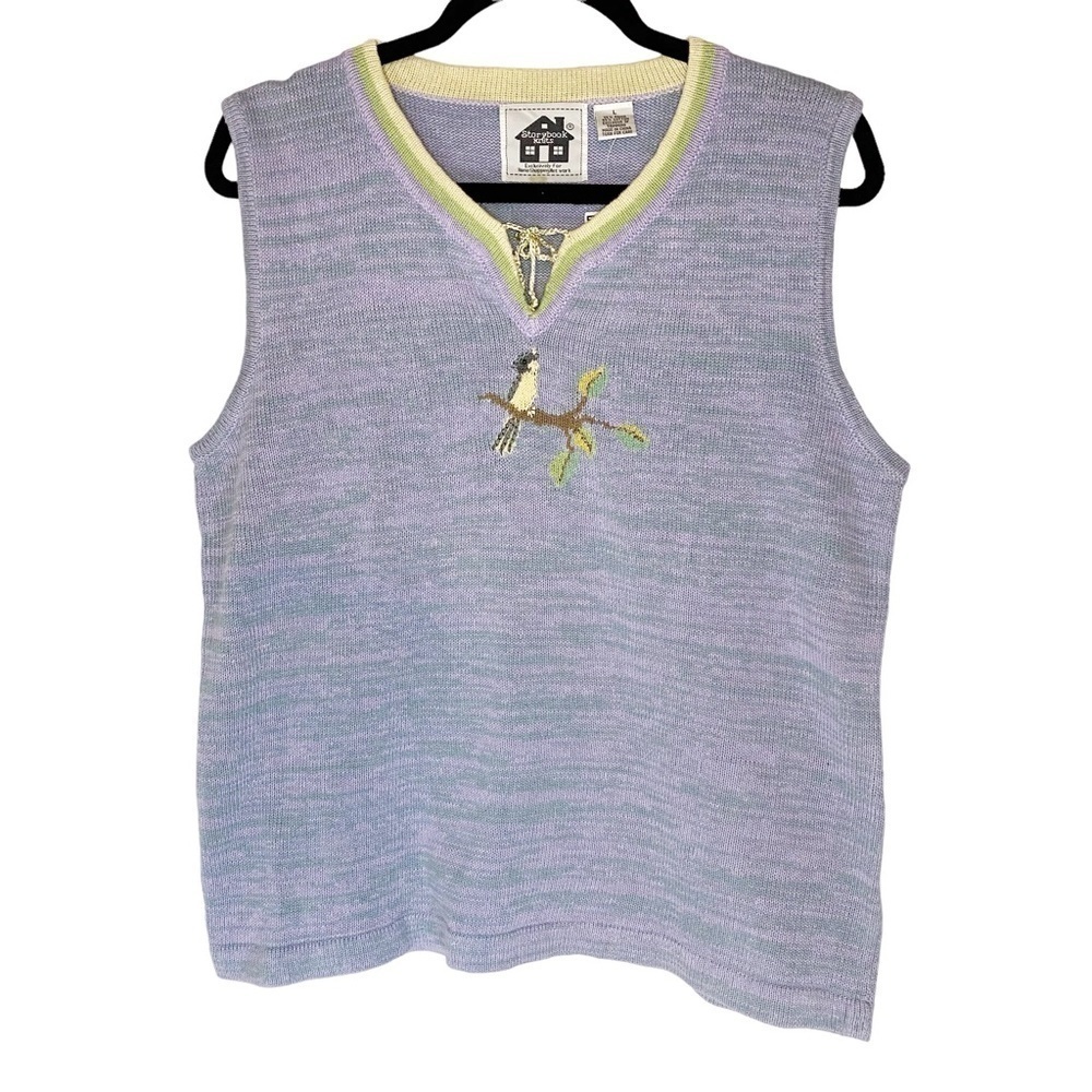 Storybook Knits Bird Song Symphony Sweater Tank Top‎ Large